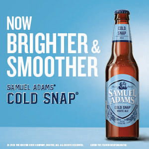 Now Brighter and Smoother. Samuel Adams Cold Snap.