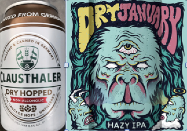 Clausethaler and Dry January label art